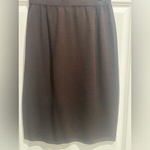 St. John Collection Dark Brown Pencil Skirt